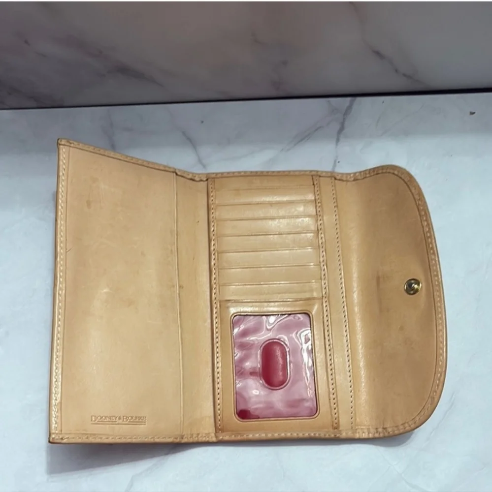 Dooney & Bourke Vintage Splatter Paint Monogram Wallet - Picture 7 of 9